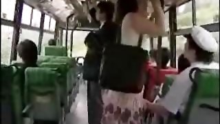 Asian, Bus, Fingering, Handjob, Masturbation, Public Nudity