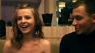 Bathroom, Blowjob, Brunette, Cumshot, Fucking, Interracial, Reality, Russian, Shaved, Small Tits, Teen