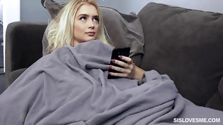 Petite blonde Anastasia Knight is happy to spreads her legs for a rod