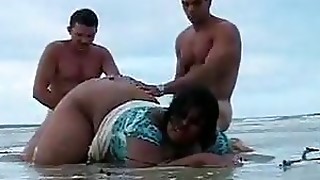Babe, BBW, Fucking, Latina, Outdoor, Threesome