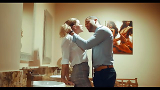 Bathroom, Blonde, MILF, Secretary