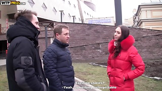 Amateur, Double Penetration, Group Sex, MILF, Outdoor, Public Nudity, Reality, Russian, Threesome