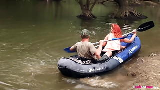 Couple, Creampie, Doggystyle, Fucking, Natural, Outdoor, Petite, Redhead, Teen
