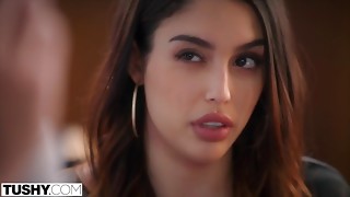 Anal, Ass to Mouth, Big Ass, Blowjob, Brunette, Creampie, Gaping, Oiled, Orgasm, Petite, Pornstar, Seduced, Small Tits, Squirting