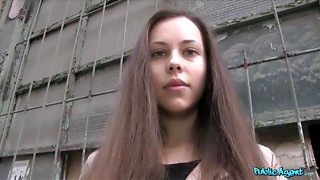 Amateur, Babe, Blowjob, Brunette, Doggystyle, Facial, Fucking, Money, Outdoor, POV