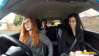 Amateur, Ass licking, Blowjob, Car Sex, Creampie, Doggystyle, Gagging, Handjob, Masturbation, Outdoor, Redhead, Spanking, Threesome