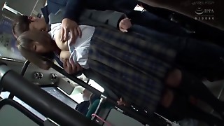Girl With Big Tits Is Groped From Behind On A Crowded Bus And Feels Great