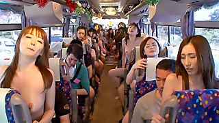 Asian, Bus, Cumshot, Extreme, Fucking, Group Sex, Public Nudity