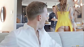 Big Ass, Blowjob, Brunette, Cumshot, Dress, Fetish, Fingering, Foot Fetish, Fucking, Gagging, Kissing, Latina, Lingerie, Squirting, Tattoo