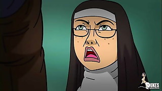 BBC pound tight NUN and MILF pussy