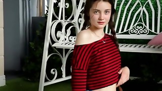 Babe, Brunette, Lingerie, Shy, Teen