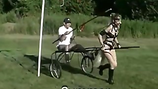 BDSM, Big Boobs, Blonde, Fetish, Latex, Outdoor, Stockings, Strapon