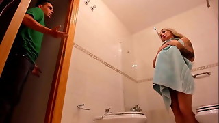 Cumshot, Stepdad, Fucking, Shower